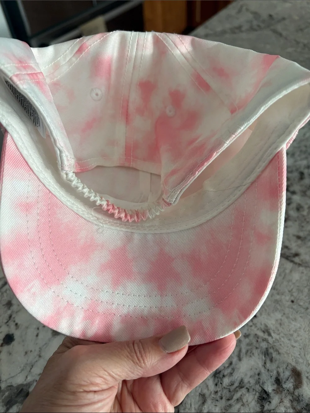 GAP KIDS, TIE-DYE CAP, HAT, BALL HAT, PINK AND WHITE TIE-DYE NEW Sz sm/med kids
